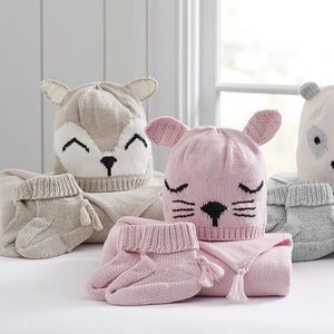 Pottery Barn Baby Knitted Critter set